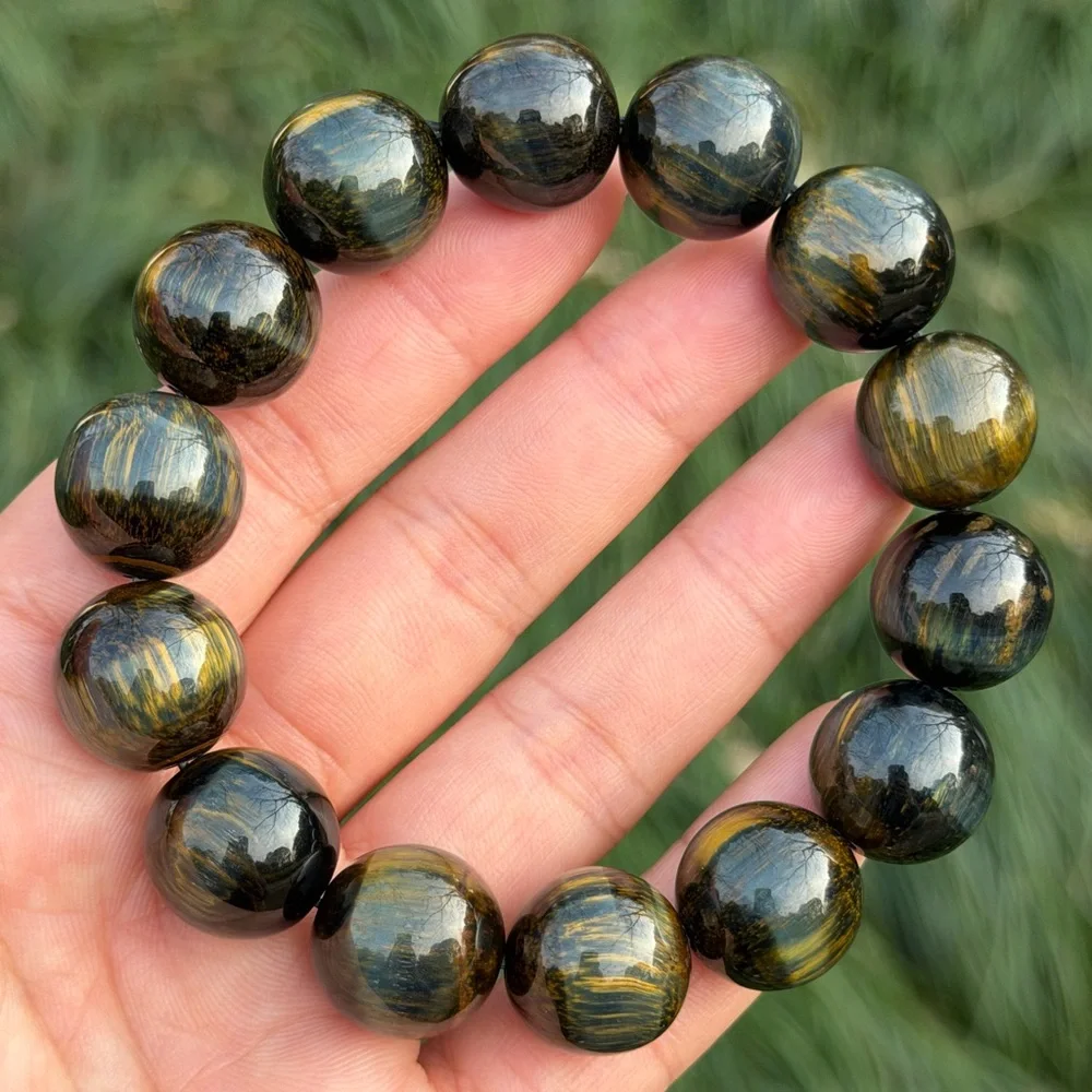 16mm chunky stretchable cat's eye‎ flashy pietersite bracelet 1173